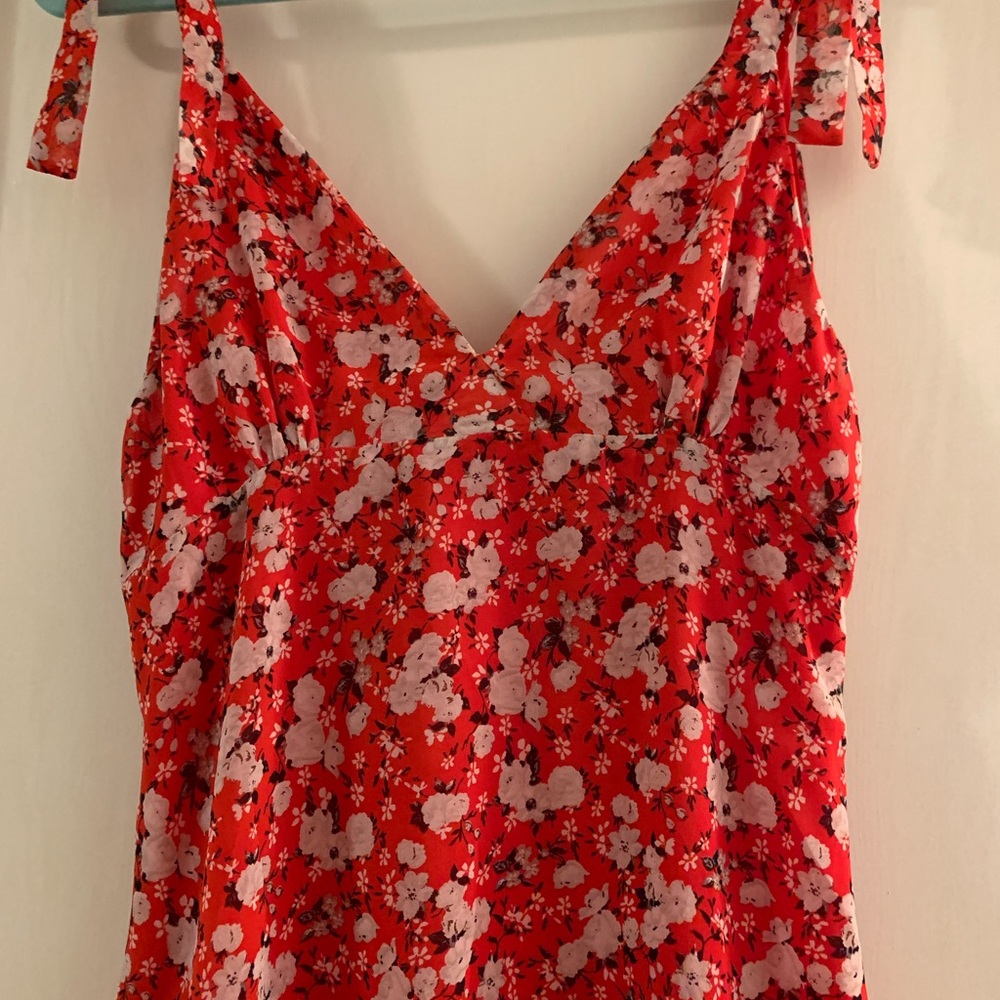 Zara midi red dress